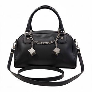 Gambler Dice Leather Satchel Handbag